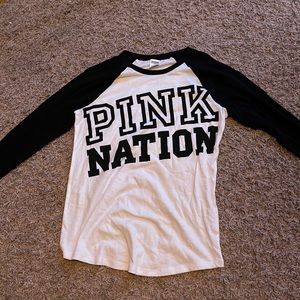 Pink semi long sleeve shirt